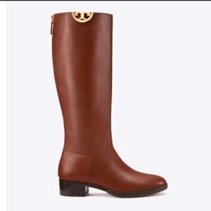 Tory Burch Sidney Riding Boots - Penny Brown